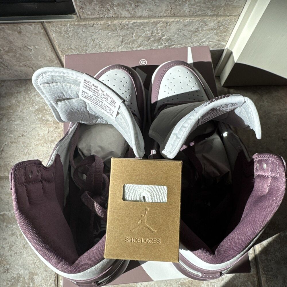 Air Jordan 1 Retro High OG Mauve Sky J Mauve-White DZ5485-105 10.5 Mens/12 Women - Picture 3 of 7
